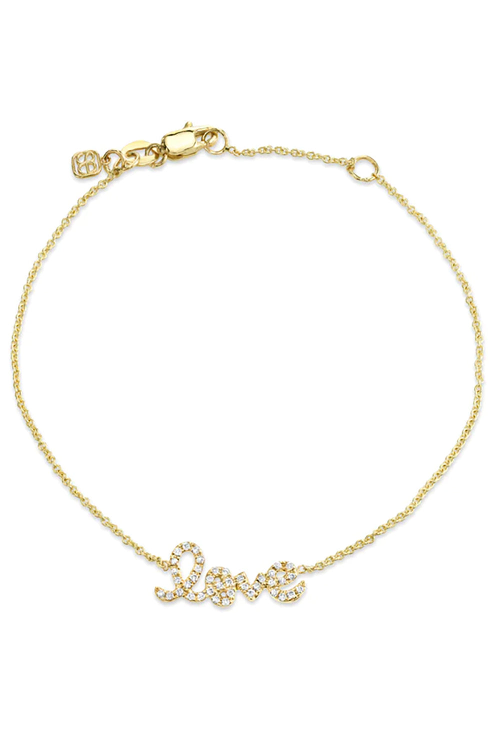 Gold & Pave Diamond Love Bracelet