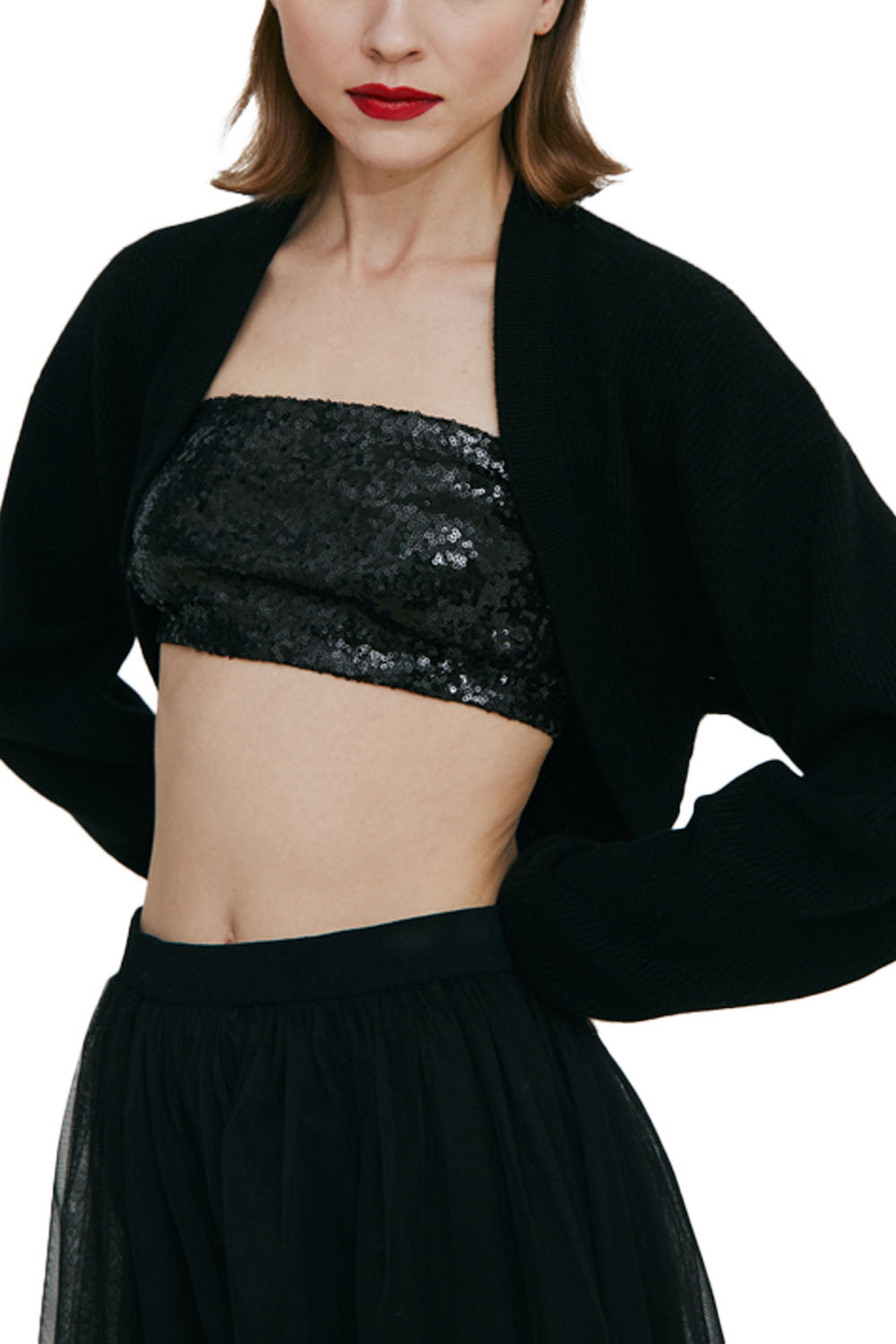 Shaker Shrug in Black