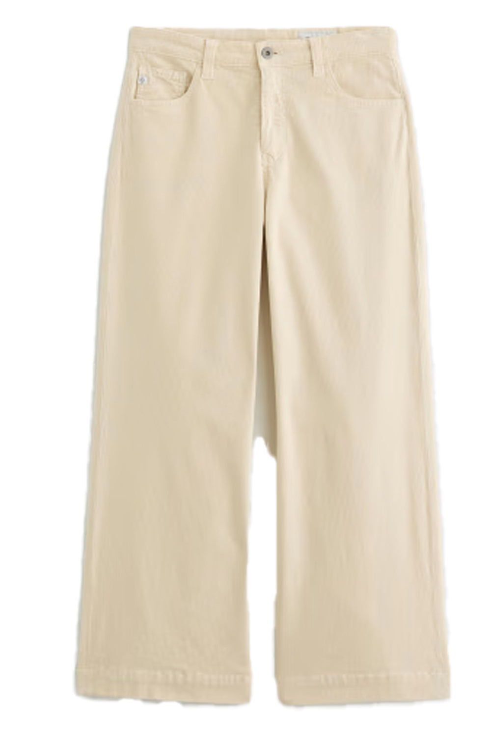 Saige Wide Leg Crop Corduroy in Opal Stone