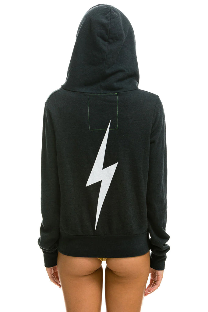 Bolt Zip Hoodie in Charcoal
