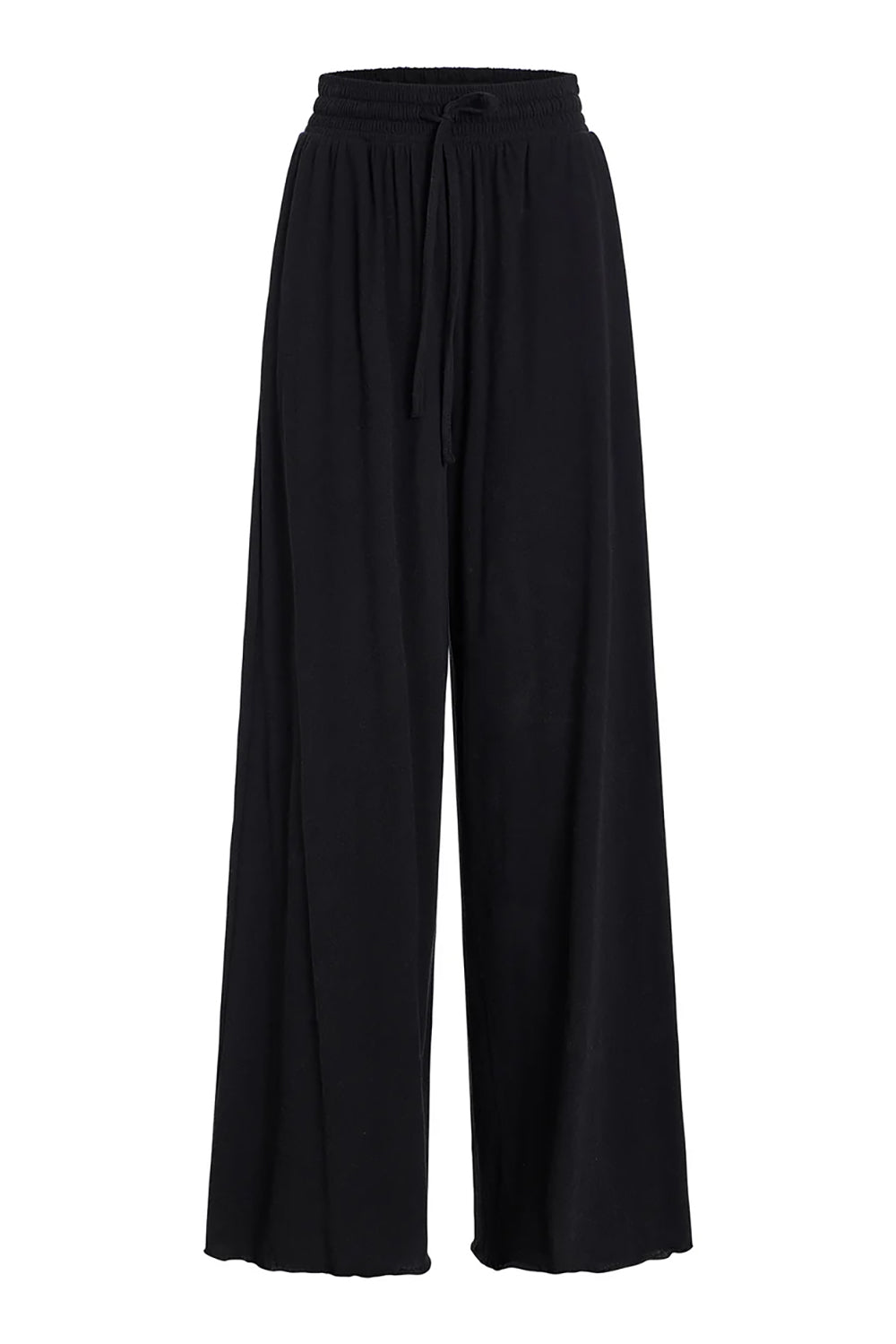 High Torsion Wide Leg Pull On Pant in Black