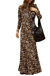 Onoa Midaxi Dress in Ocre