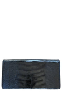 Lola Clutch in Black Lizard