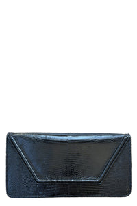 Lola Clutch in Black Lizard