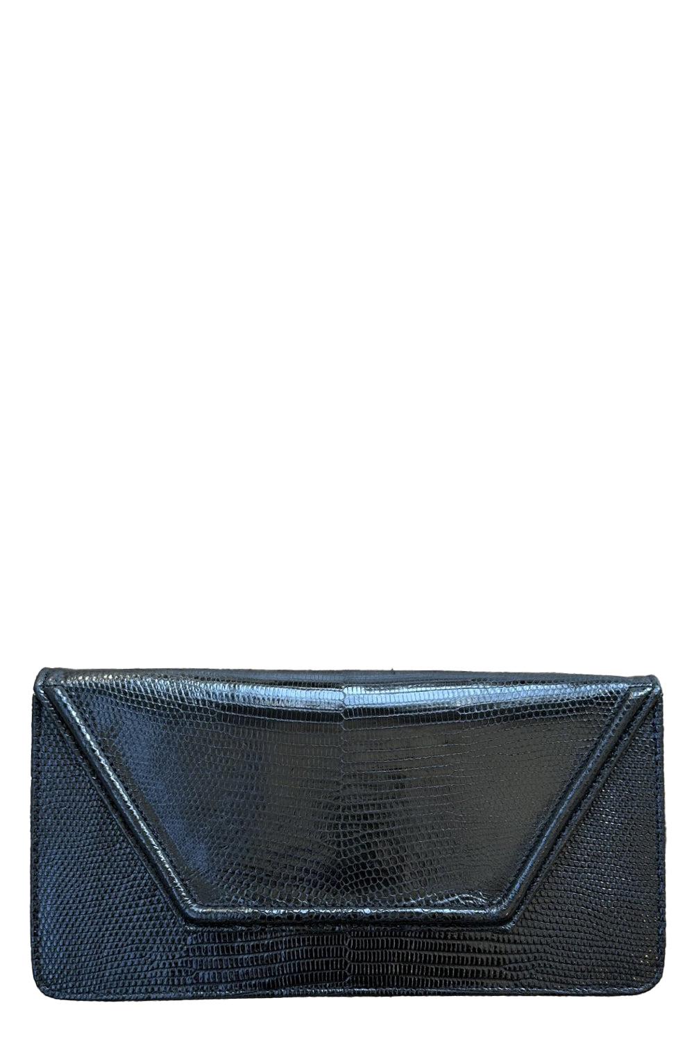 Lola Clutch in Black Lizard