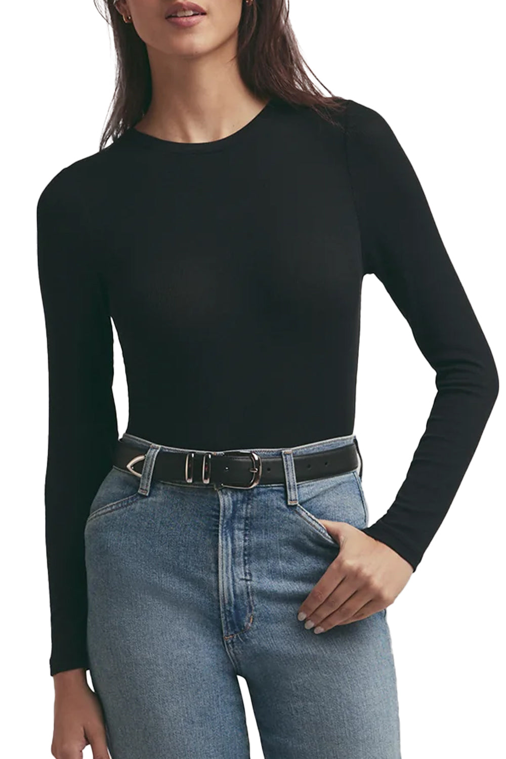 The Ribbed Long Sleeve in Black