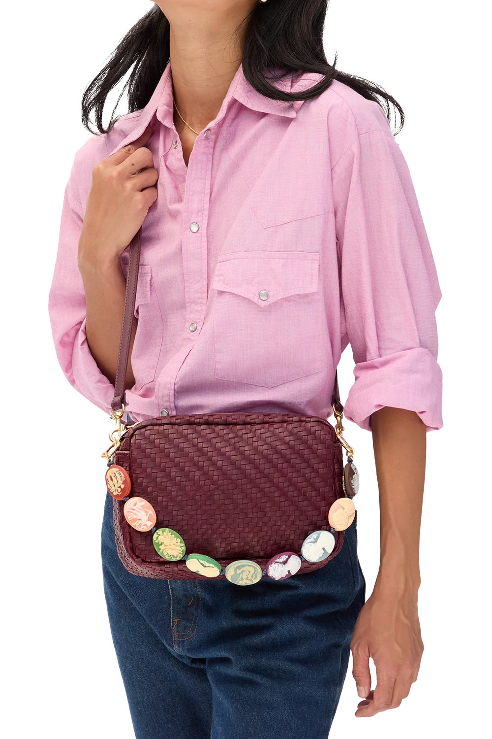 Marisol Woven Zig Zag in Cassis