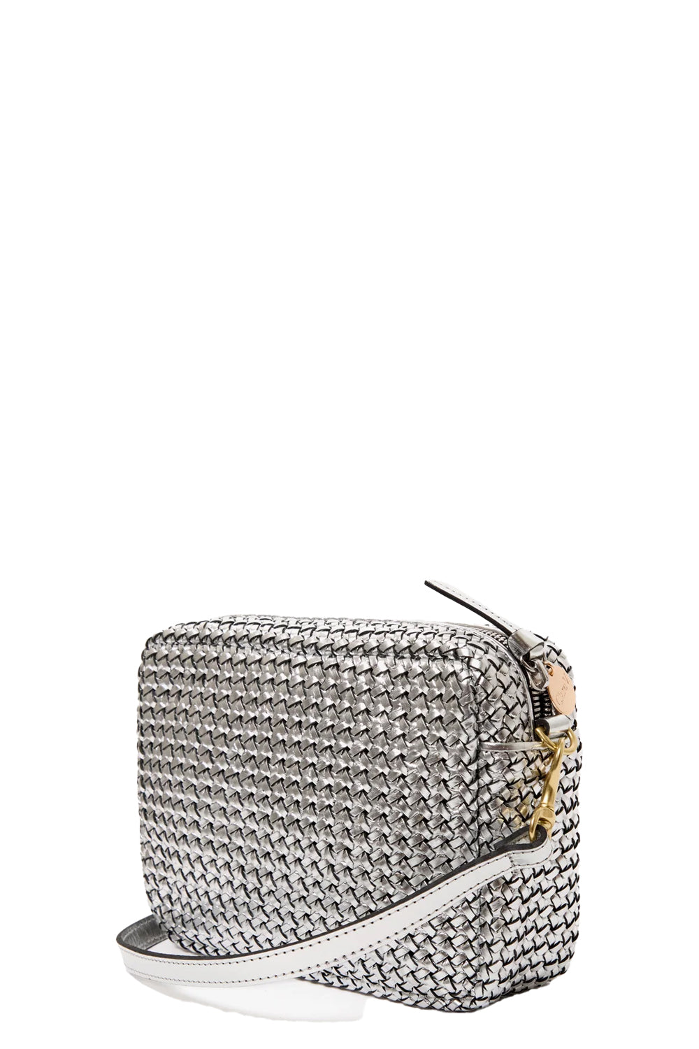 Midi Sac in Silver Woven Étoile