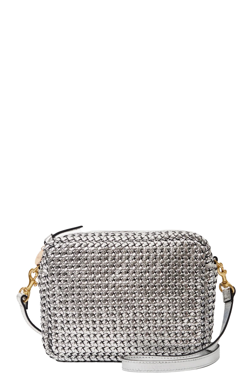 Midi Sac in Silver Woven Étoile