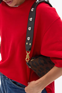 Shoulder Strap in Black with Black Studs