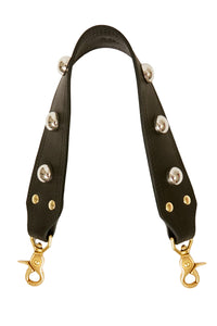 Shoulder Strap in Black with Black Studs