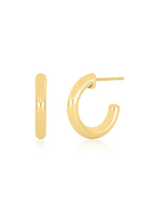 Sasha Hoop Earrings in 14k Yellow Gold