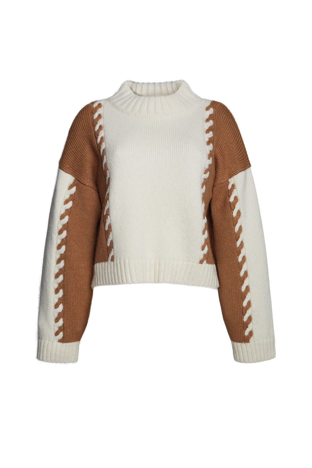 Alexis Sweater in Ivory Camel