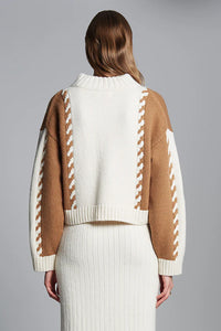 Alexis Sweater in Ivory Camel