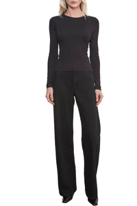 Supima New Classic Long Sleeve Tee in Black