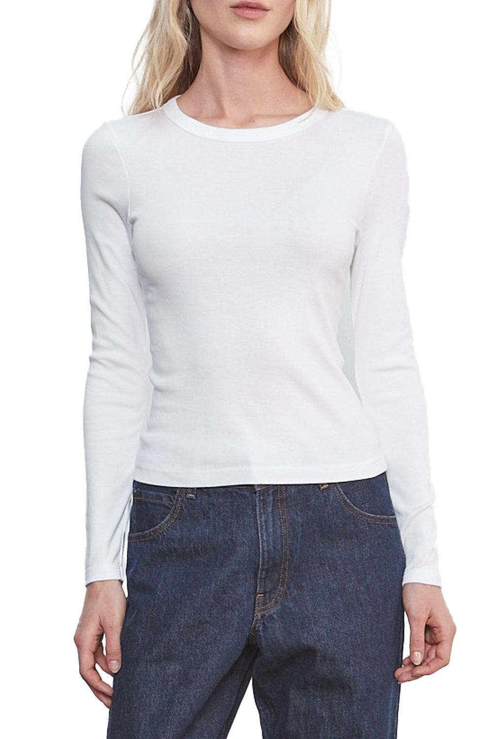Supima New Classic Long Sleeve Tee in White