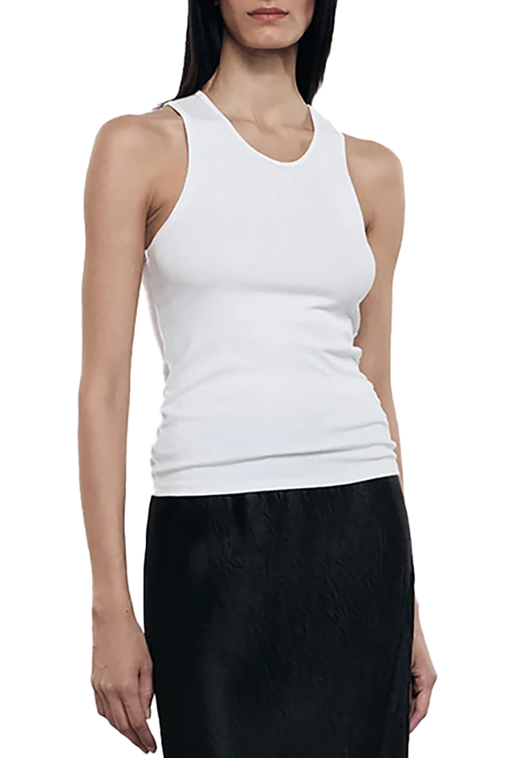 Silk Rib Sheath Tank in White – Krista K Boutique