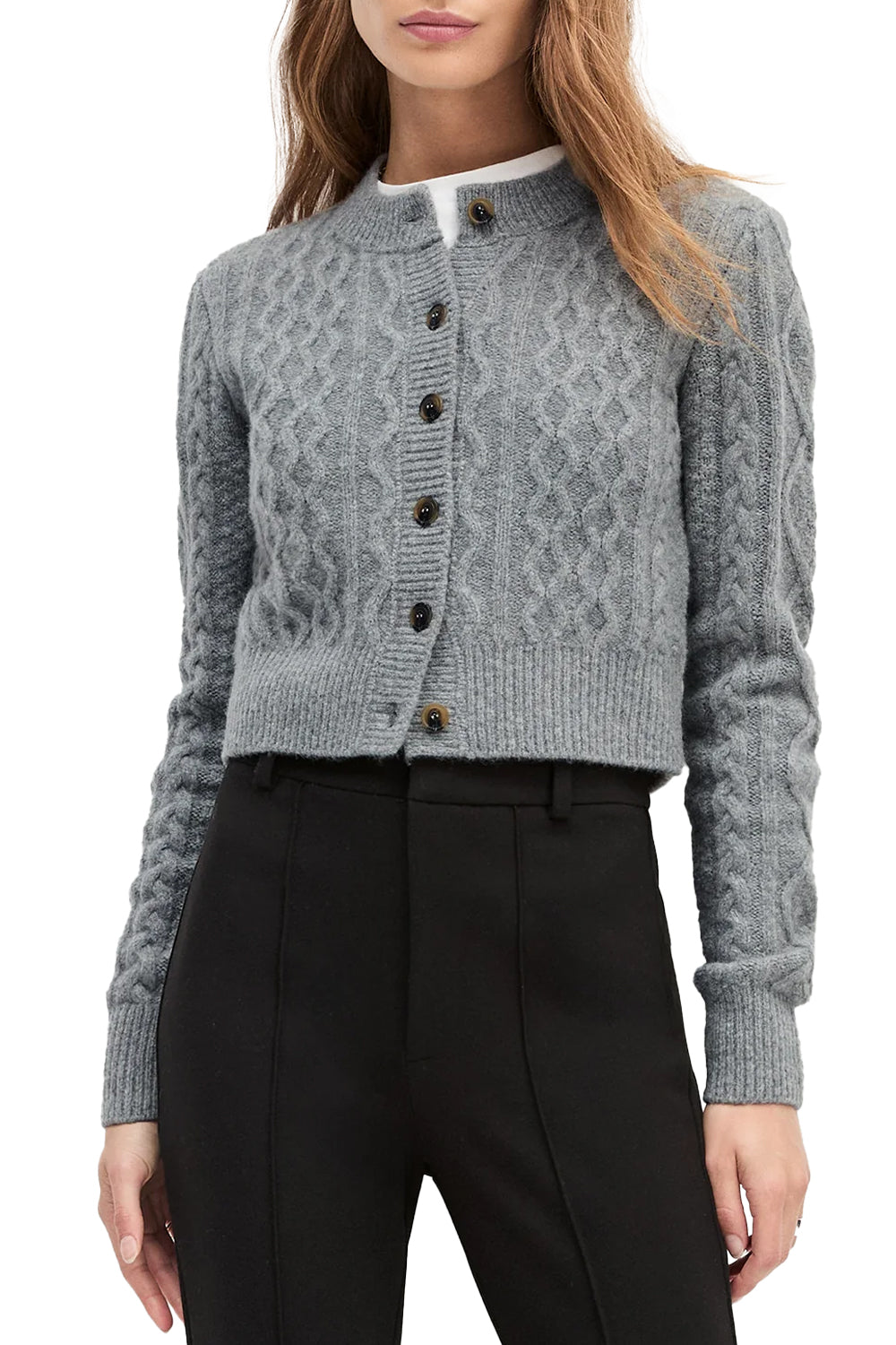 The Eleanor Cardigan in Heather Grey