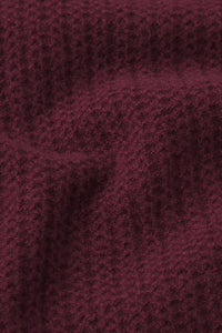 The Chain Pointelle Sweater in Cabernet