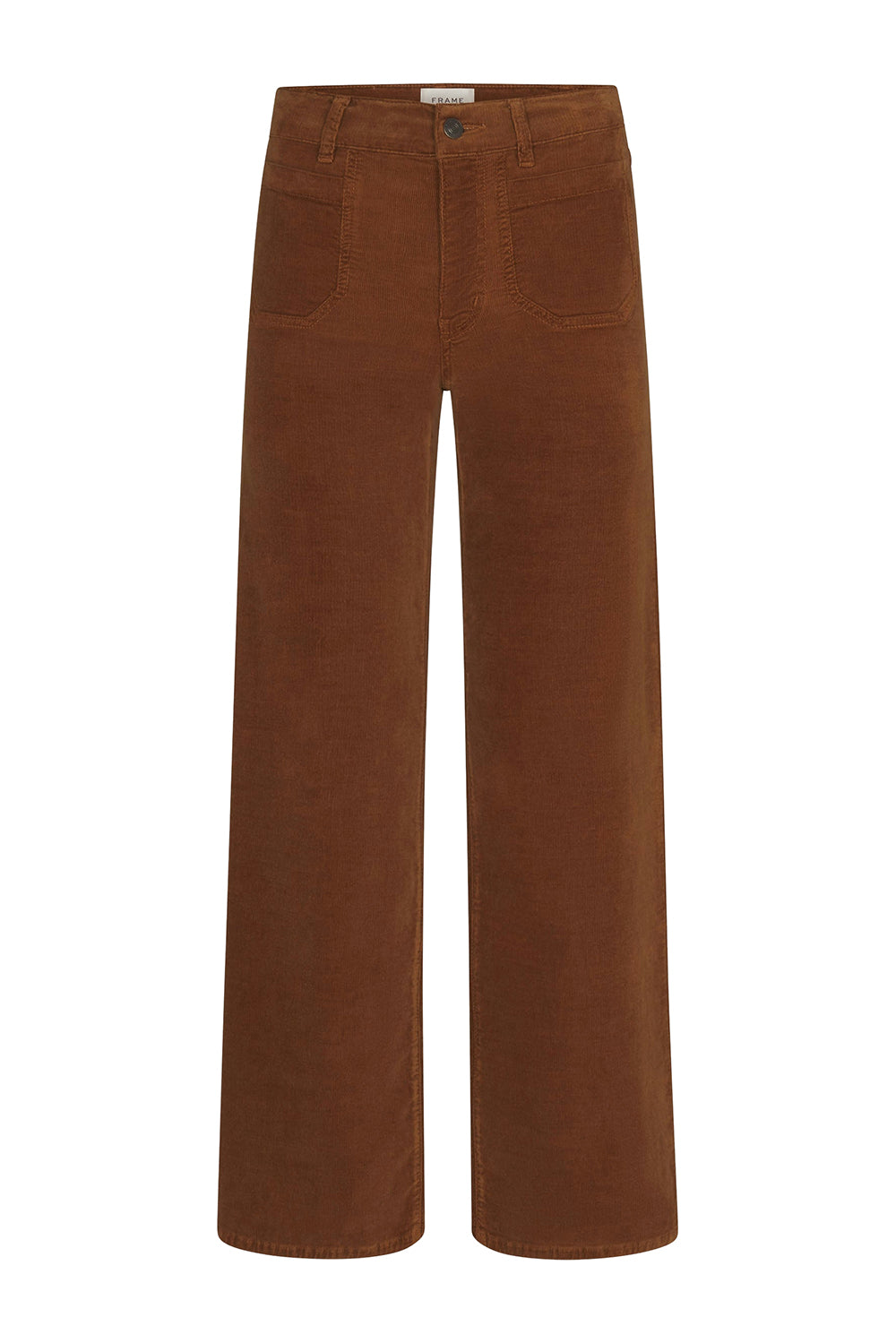 Le Slim Palazzo Modernist Pocket Corduroy in Maple Brown