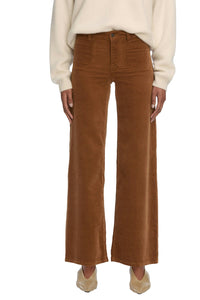 Le Slim Palazzo Modernist Pocket Corduroy in Maple Brown
