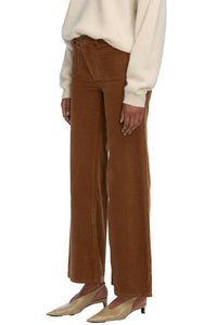 Le Slim Palazzo Modernist Pocket Corduroy in Maple Brown