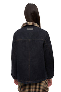 Neppy Denim Jacket in Dark Blue Stone