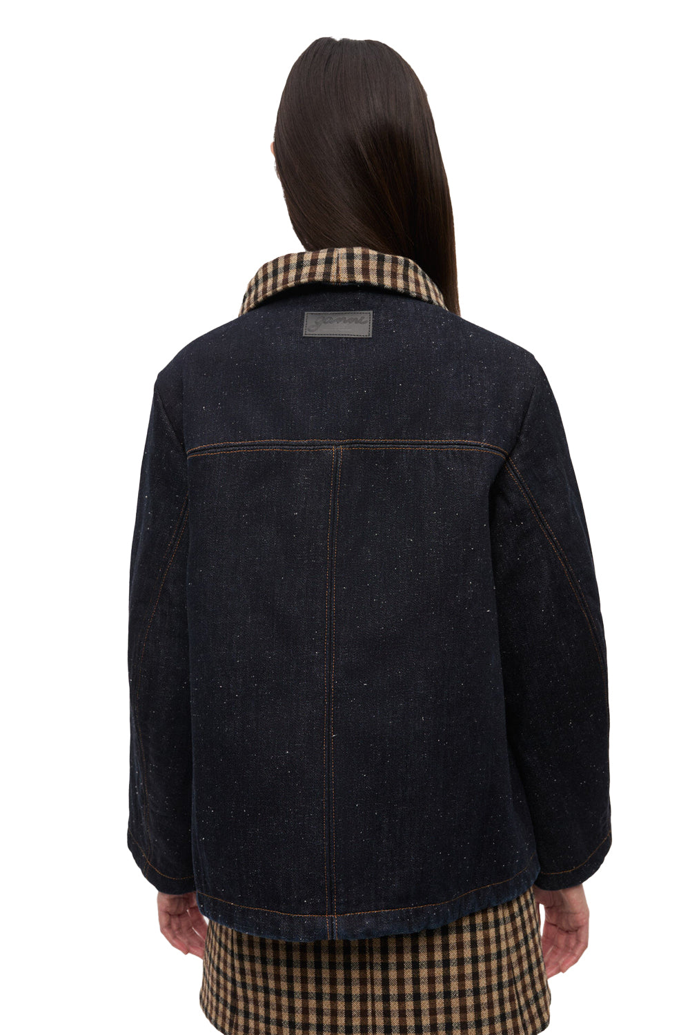 Neppy Denim Jacket in Dark Blue Stone