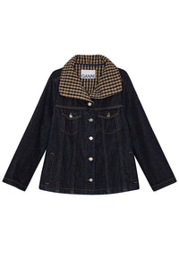 Neppy Denim Jacket in Dark Blue Stone