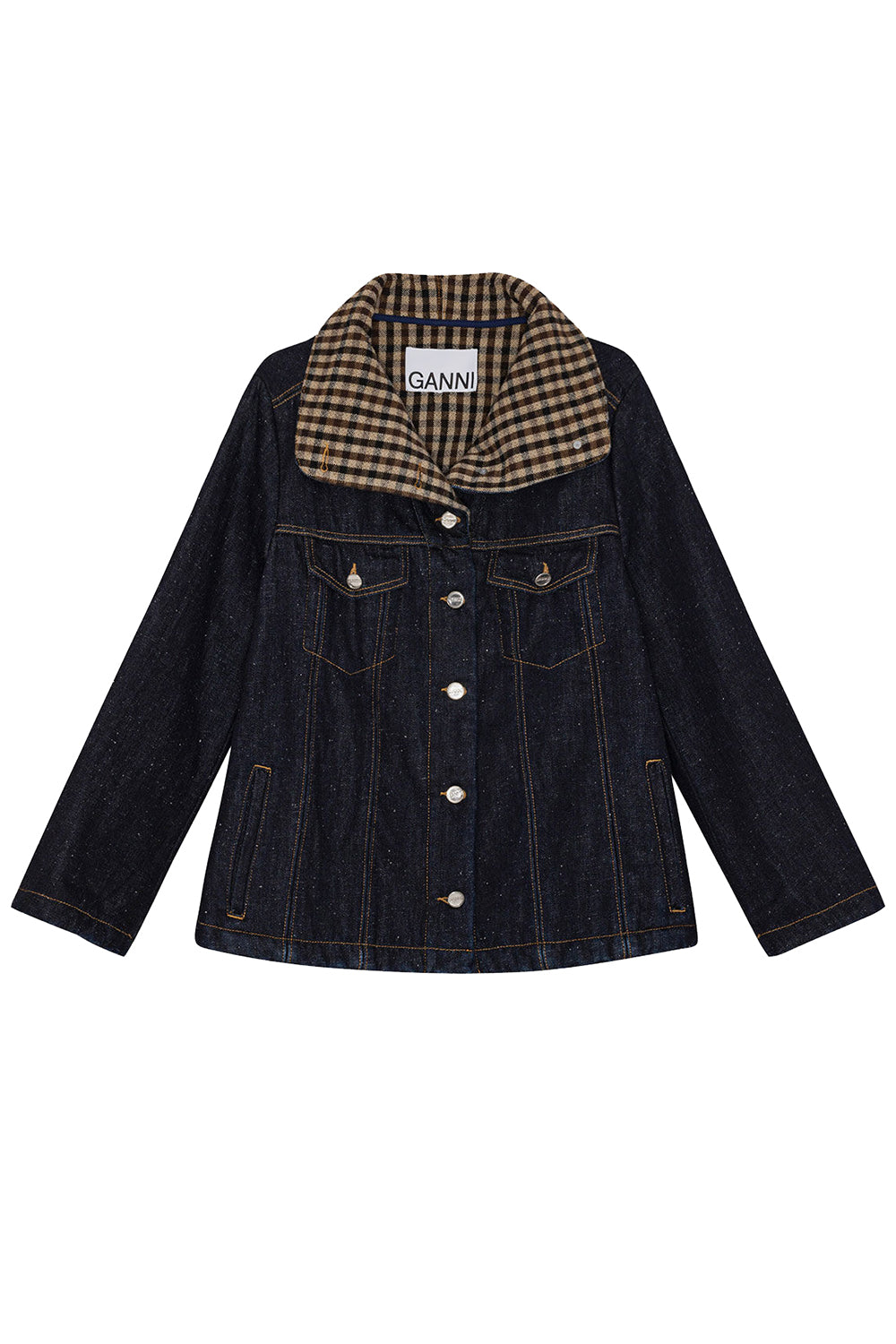 Neppy Denim Jacket in Dark Blue Stone