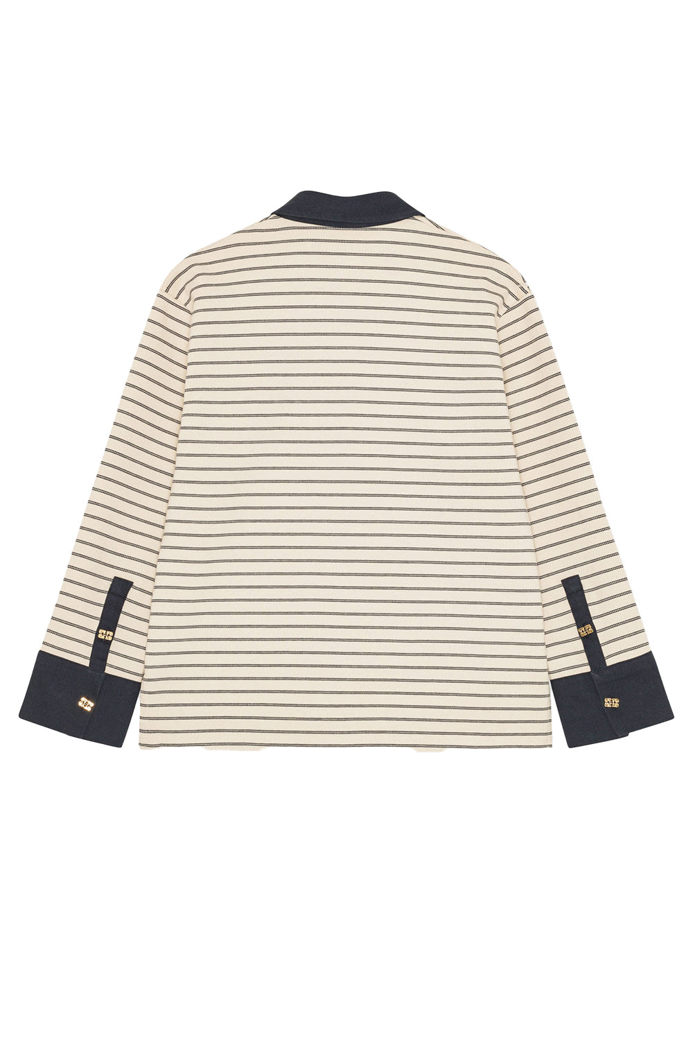 Single Piquet Jersey Polo in Egret