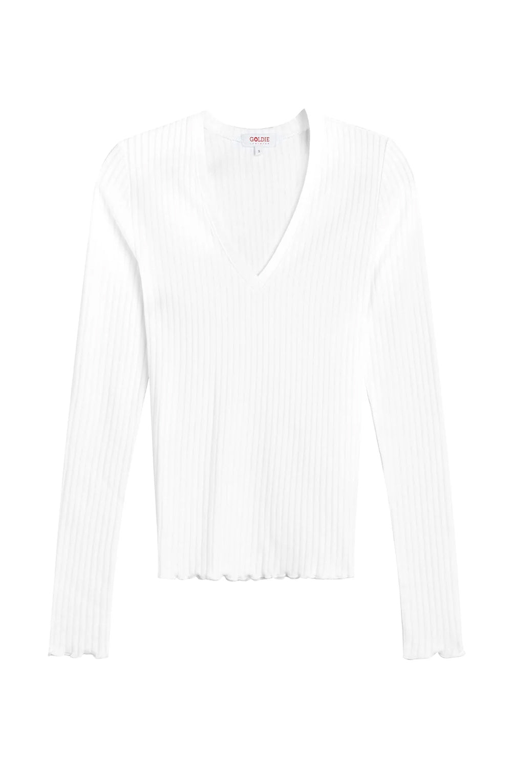Chelsea V Neck Top in White