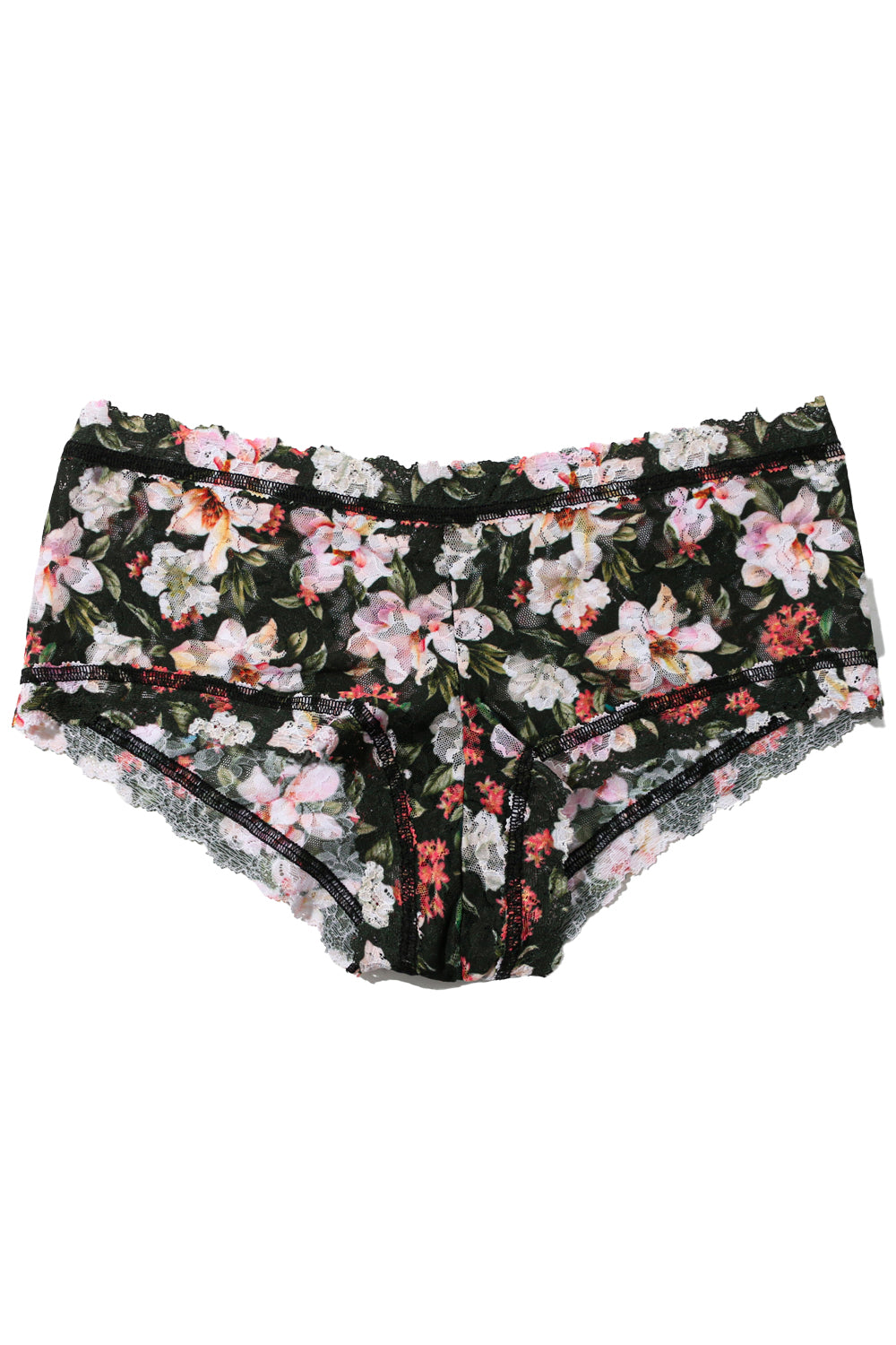 Signature Lace Printed Boyshort in Dark Room Blooms