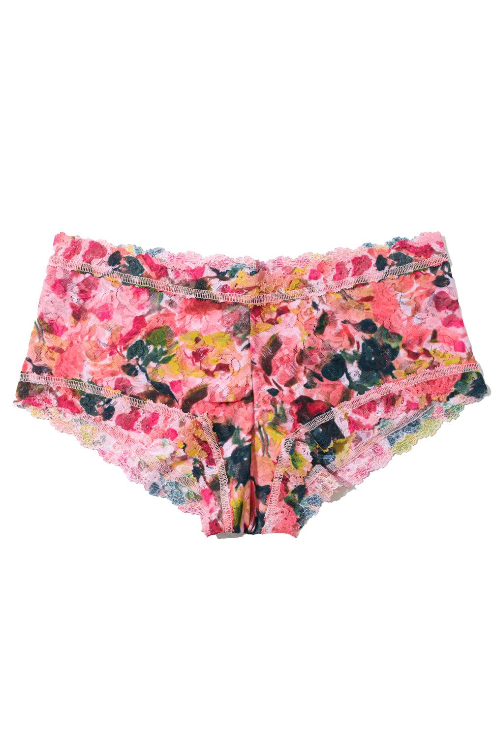 Signature Lace Printed Boyshort in Masterpiece Pink
