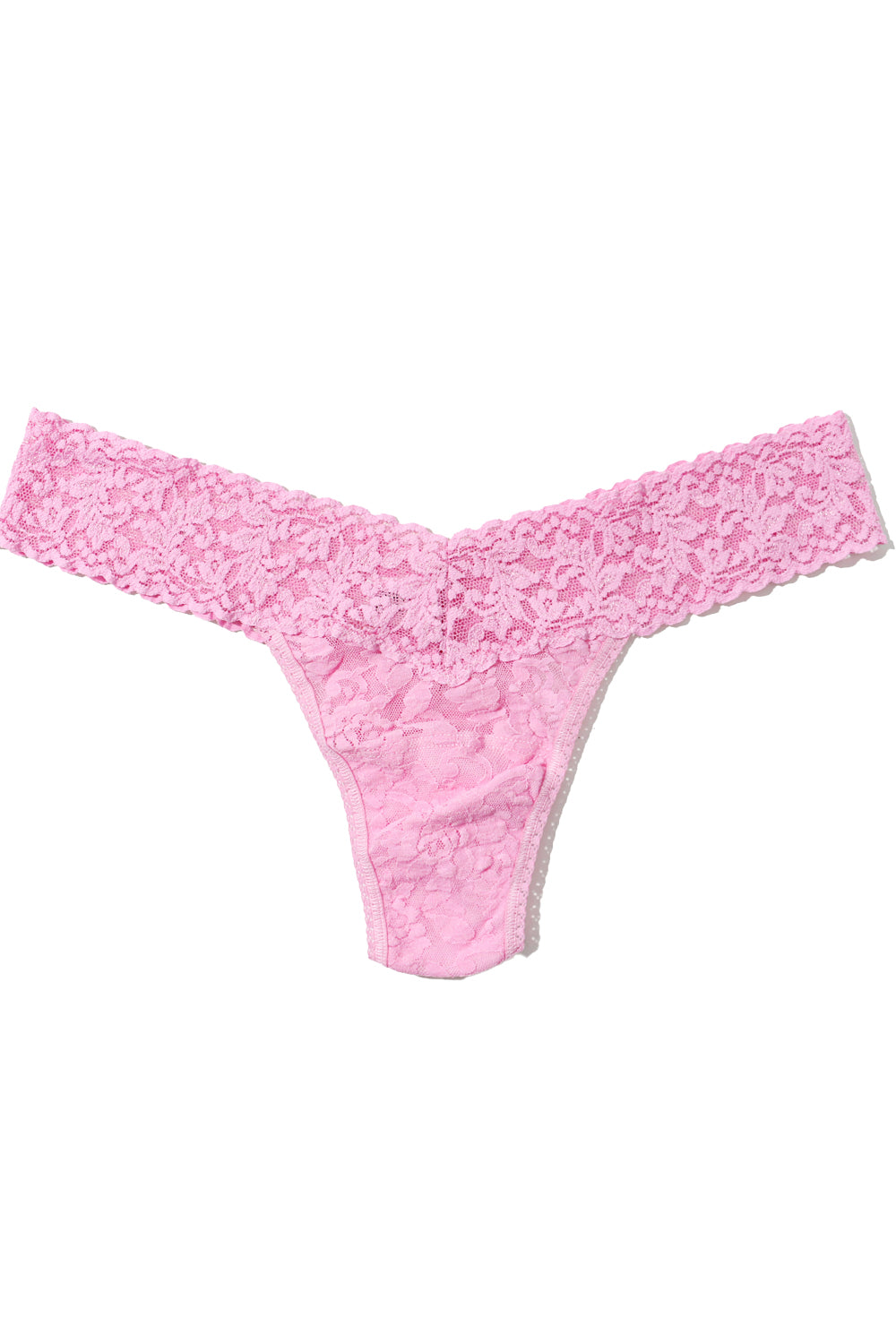 Signature Lace Low Rise Thong in Strawberry Lemonade