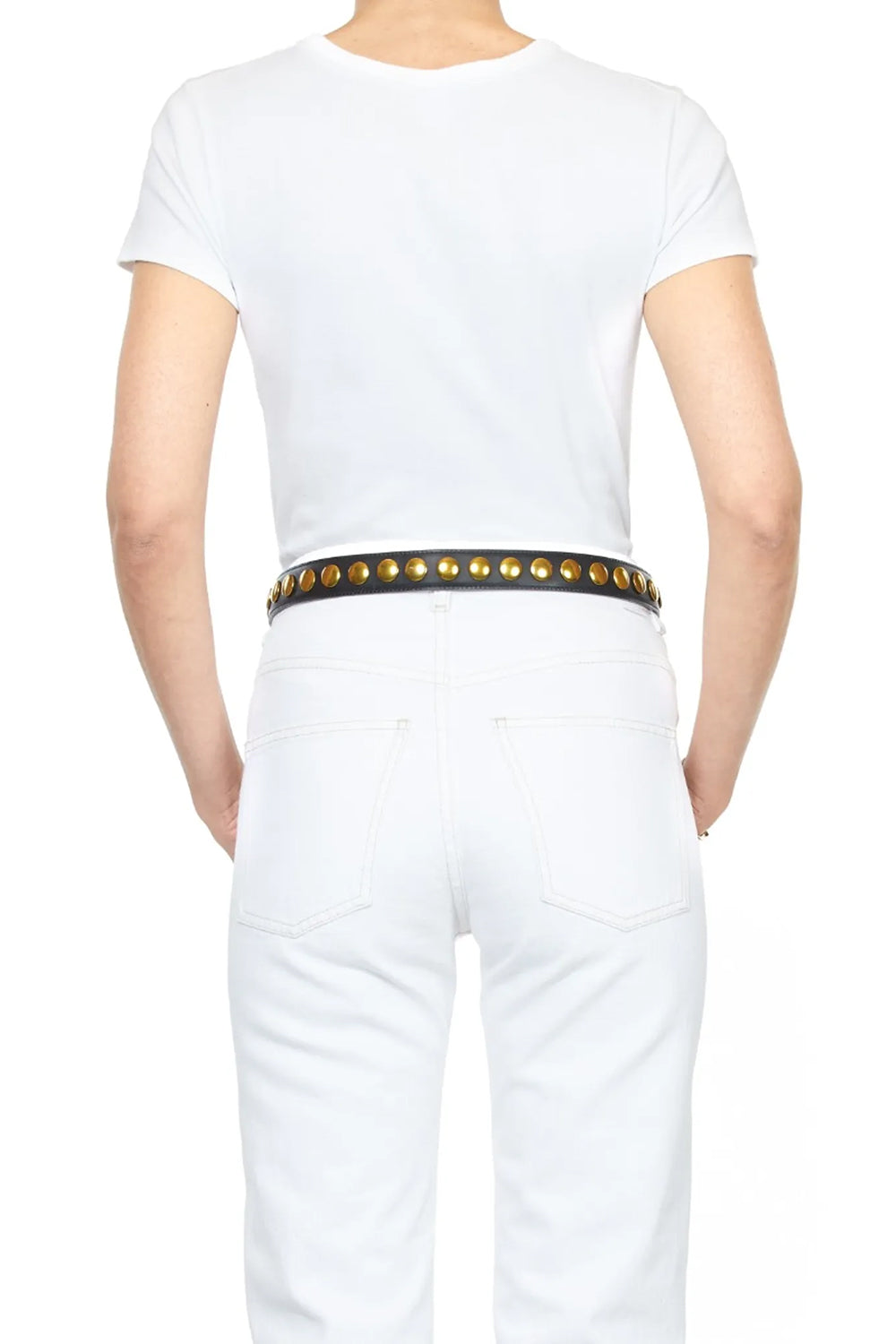 Ceinture Festival Belt in Noir Brass Cowskin