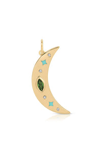 Jumbo Magic Moon Charm in 14k Yellow Gold
