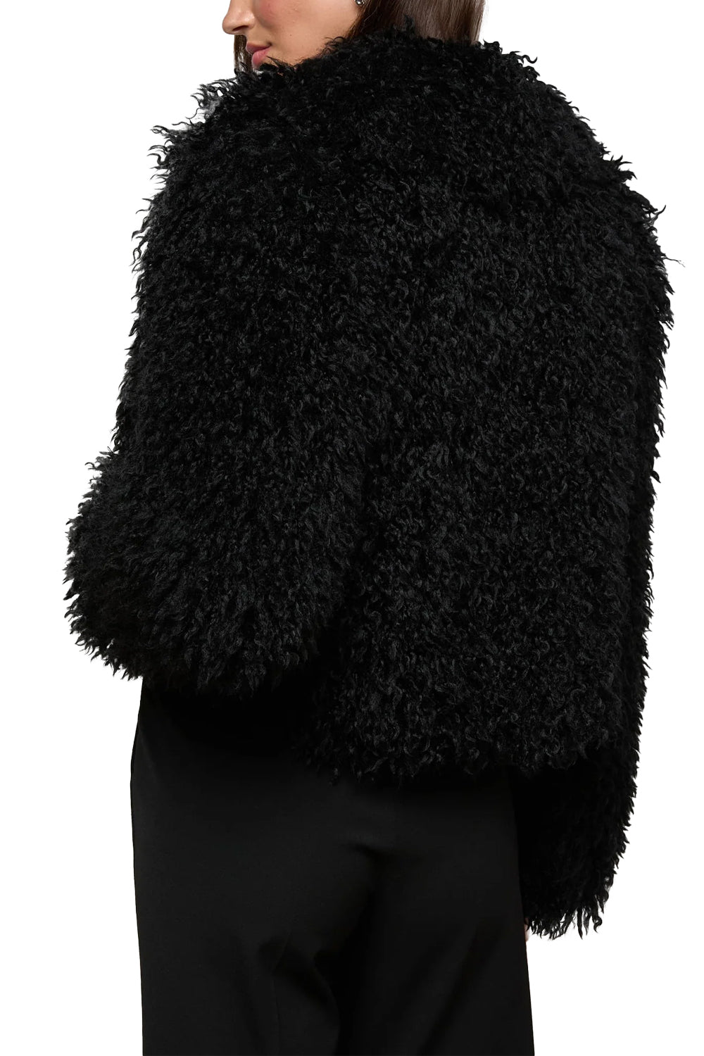 Aura Cropped Faux Fur Jacket