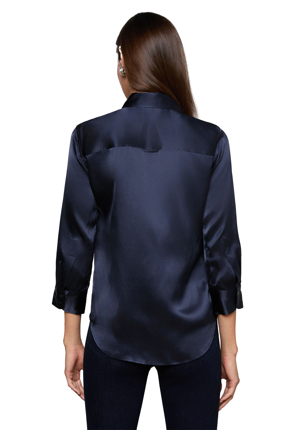 Dani Silk Blouse in Midnight