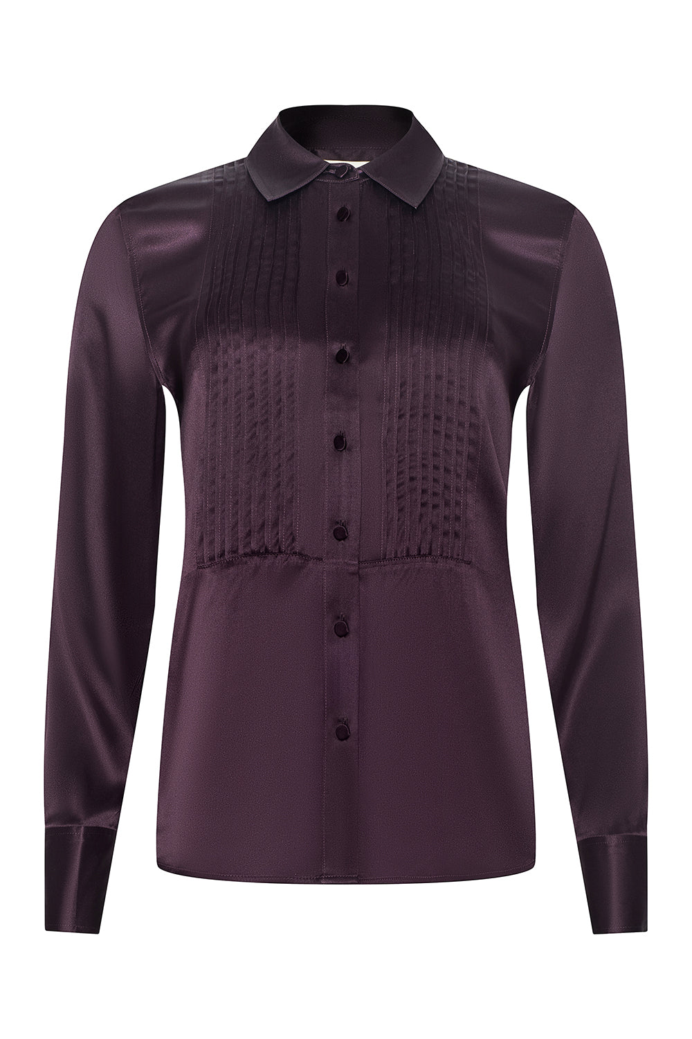 Divya Silk Shirt in Dark Malbec