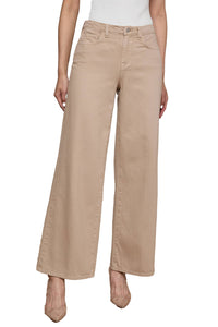 Alicent Wide-Leg Jean in Pale Khaki