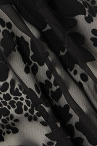 Rhett Burnout Satin Blouse in Black