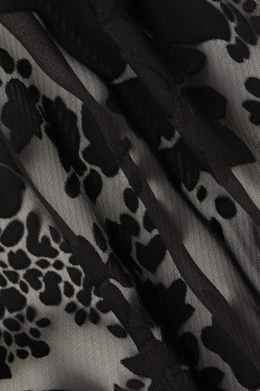 Rhett Burnout Satin Blouse in Black