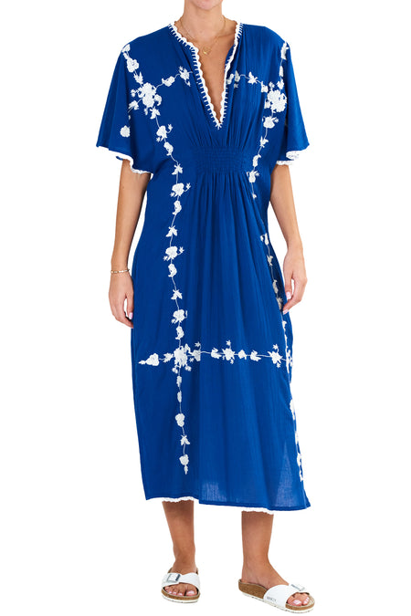 Silk Charmeuse Slit Detail Bias Midi Dress