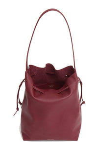 Drawstring Cabas in Oxblood