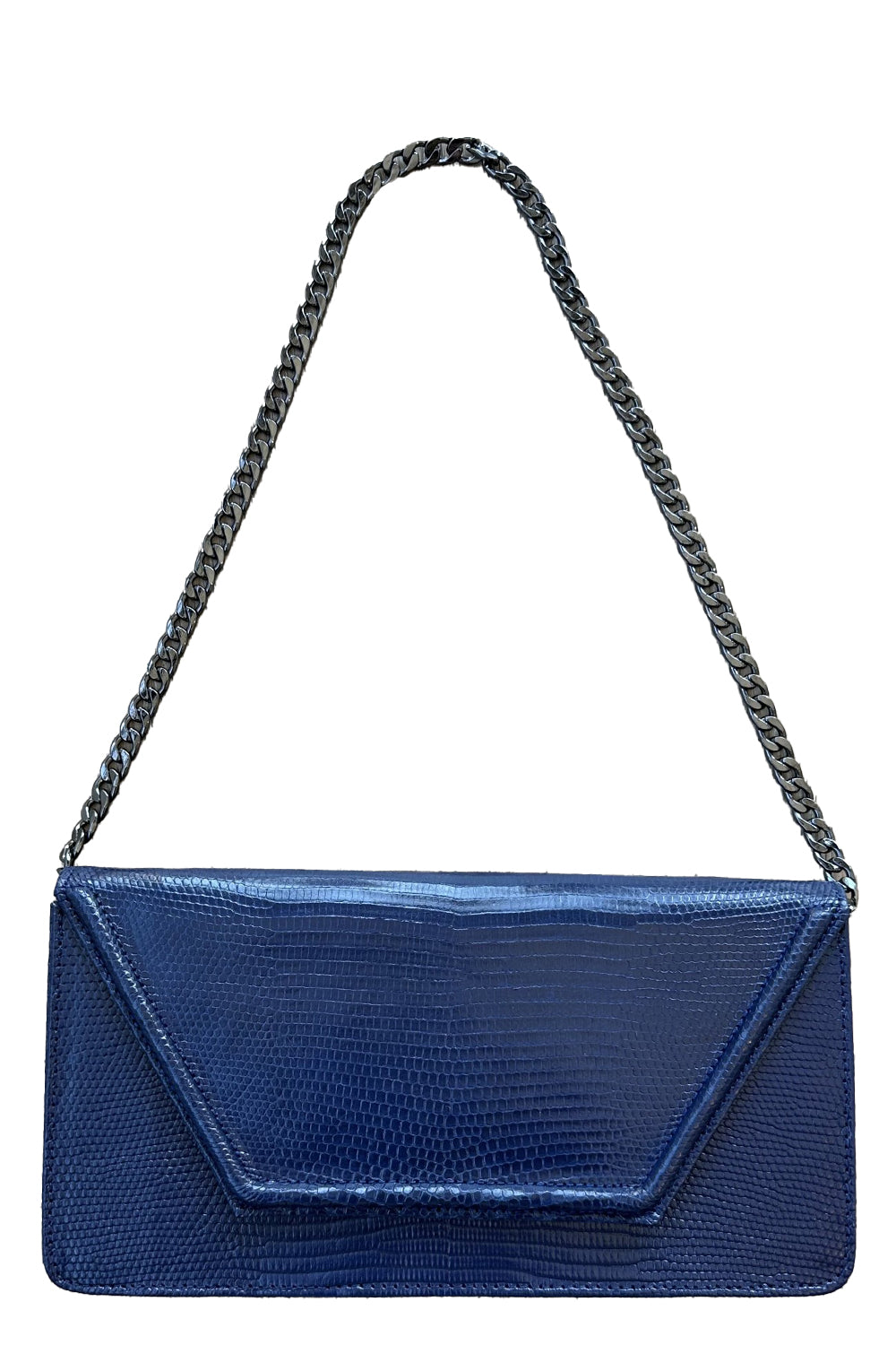 Lola Clutch in Navy Lizard