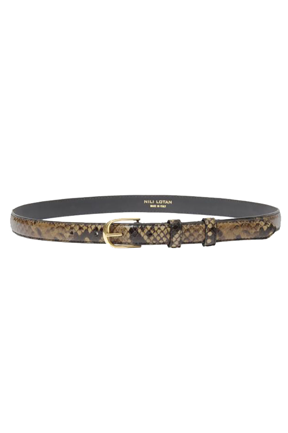 Jane Belt in Brown Snakeskin