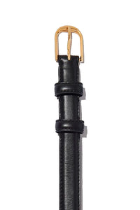 Jane Belt in Black with Shiny Brass Buckle