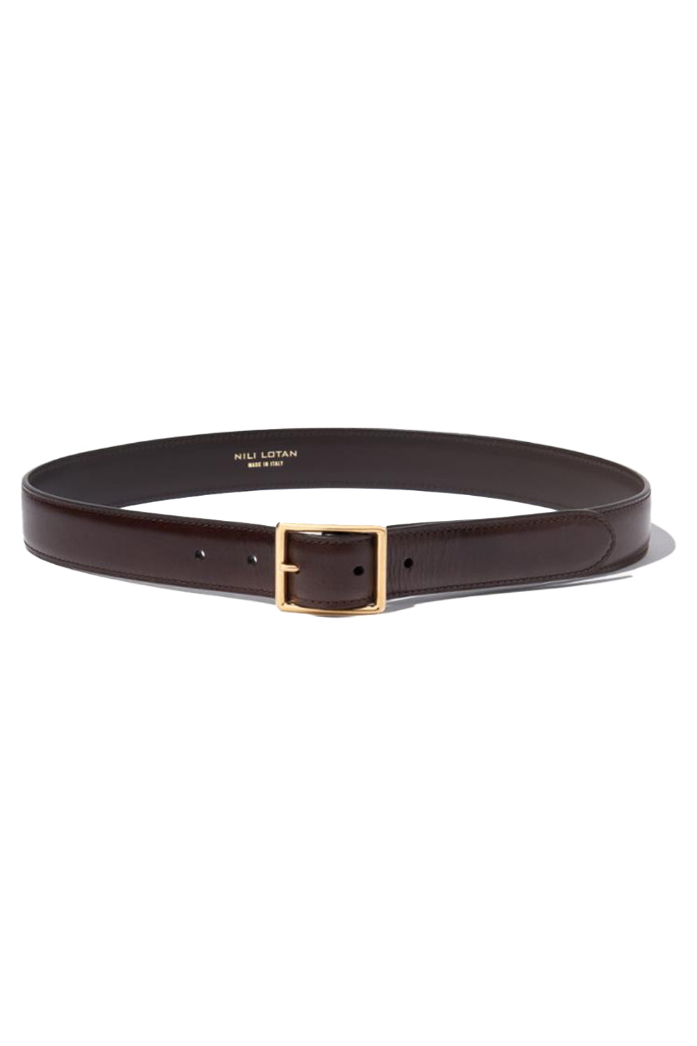 Gabriele Belt in Espresso with Antique Gold Buckle
