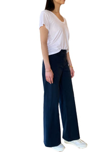 Slim U Neck Tee in True White